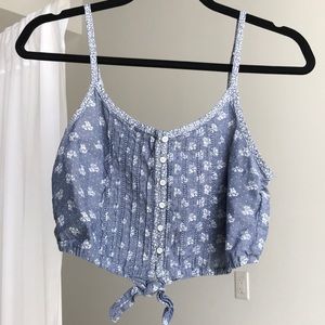 SOLD Blue Crop Top